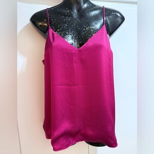 🌟Unique Satin Reversible/Lined Burgundy Women Cami Top Size M - NWOT